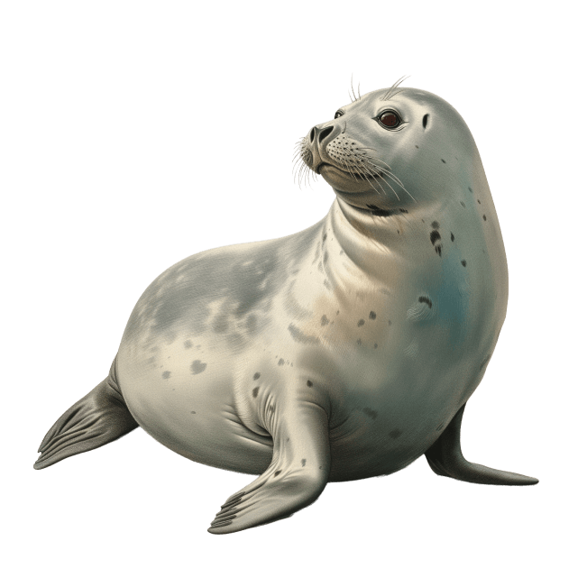 Длинномордый или серый тюлень или тевяк